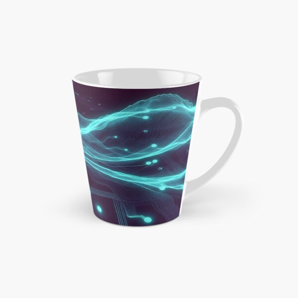 Item preview, Flowing Cyan Neon Energy Waves designed and sold by IntelliMindDesigns.