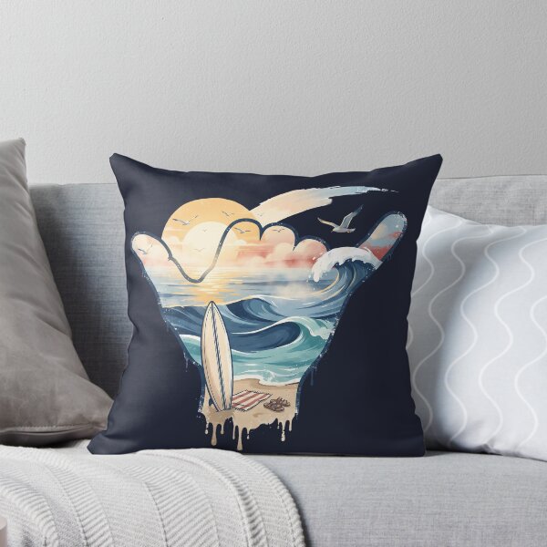 Item preview, USA Shaka Sunrise Surf Beach Waves designed and sold by MythicCotton.