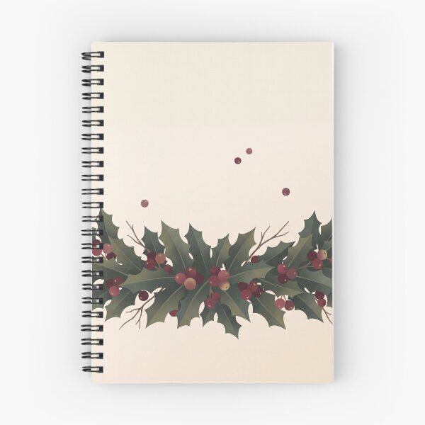 Item preview, Holly Leaves and Garnet Berries Trailing Swag designed and sold by Slow Horizon.