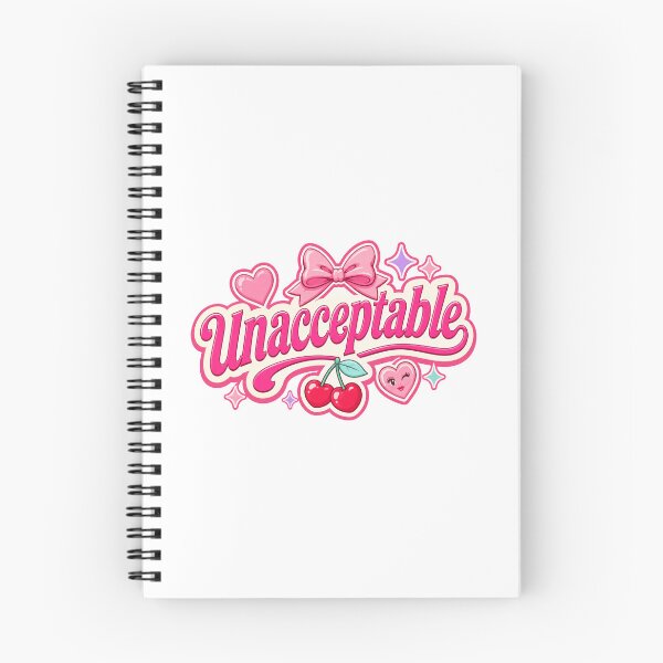 Item preview, Unacceptable Cute Girly Typography Design designed and sold by RedCircleArt.