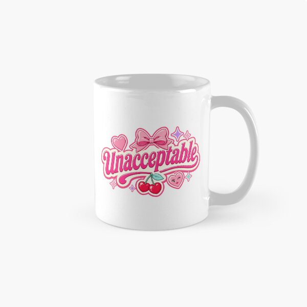 Item preview, Unacceptable Cute Girly Typography Design designed and sold by RedCircleArt.