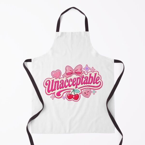 Item preview, Unacceptable Cute Girly Typography Design designed and sold by RedCircleArt.