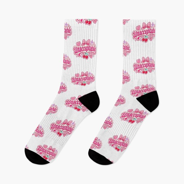 Item preview, Unacceptable Cute Girly Typography Design designed and sold by RedCircleArt.