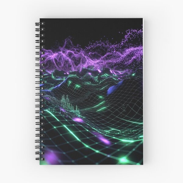 Item preview, Neon Green Purple Circuit Waves designed and sold by IntelliMindDesigns.