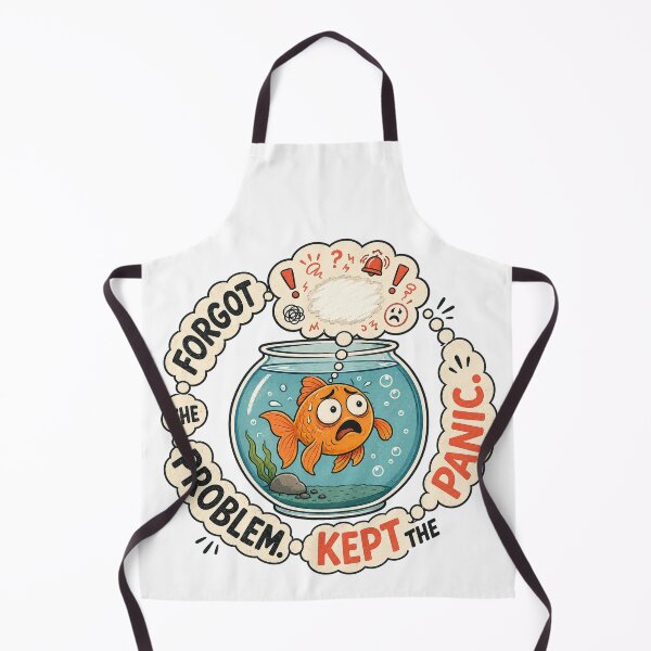 Item preview, Anxious Goldfish Panic and Overthinking Humor designed and sold by Gentlestate.