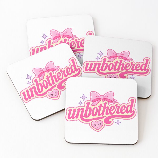 Item preview, Unbothered Cute Girly Typography Design designed and sold by RedCircleArt.
