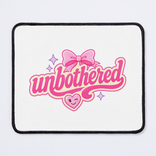 Item preview, Unbothered Cute Girly Typography Design designed and sold by RedCircleArt.