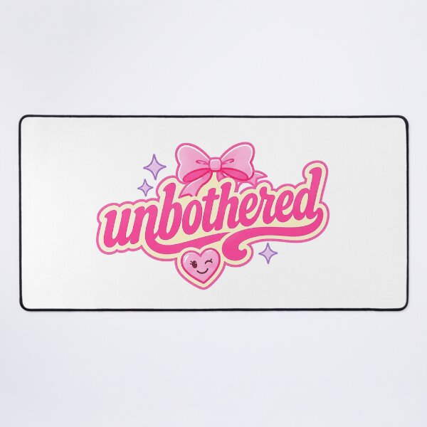 Item preview, Unbothered Cute Girly Typography Design designed and sold by RedCircleArt.