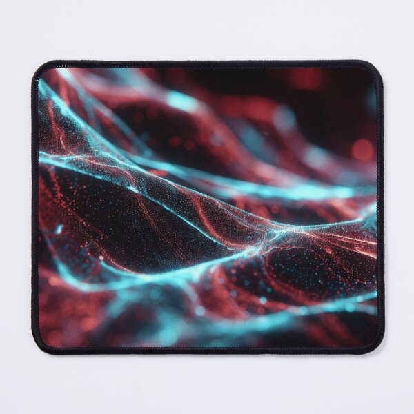 Item preview, Crimson Cyan Cyber Energy Waves designed and sold by IntelliMindDesigns.