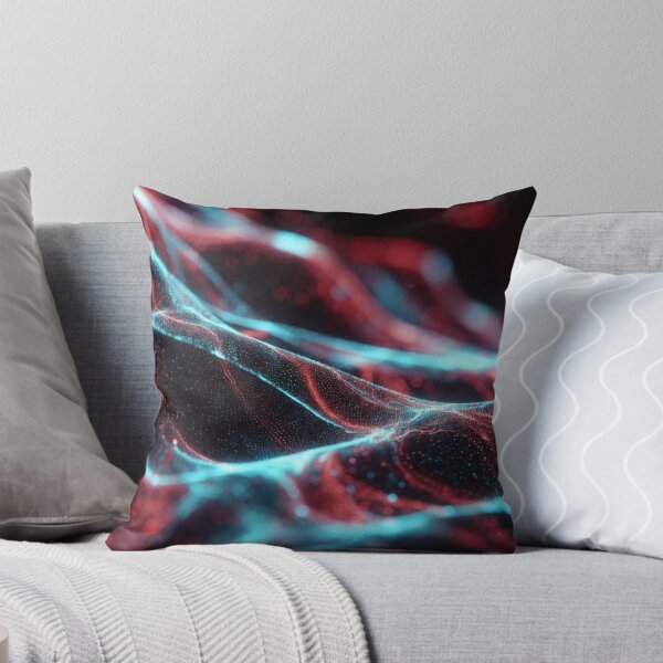 Item preview, Crimson Cyan Cyber Energy Waves designed and sold by IntelliMindDesigns.