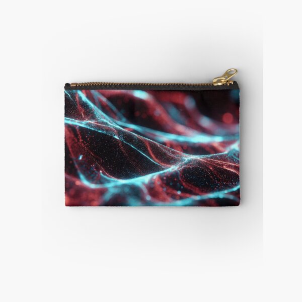 Item preview, Crimson Cyan Cyber Energy Waves designed and sold by IntelliMindDesigns.