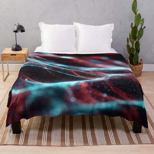 Item preview, Crimson Cyan Cyber Energy Waves designed and sold by IntelliMindDesigns.
