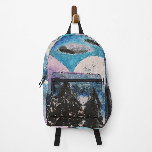 Item preview, Dusk Lakeside Landscape with Giant White Moon designed and sold by Aquamarineelle.