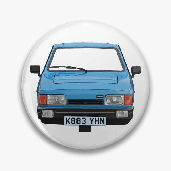 Item preview, blue 3 wheeled retro British car robin designed and sold by Theoldgirl900.