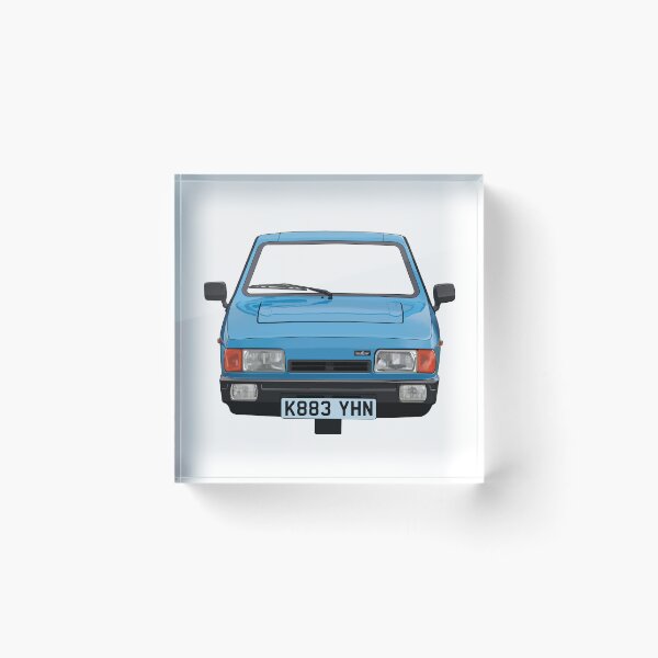 Item preview, blue 3 wheeled retro British car robin designed and sold by Theoldgirl900.