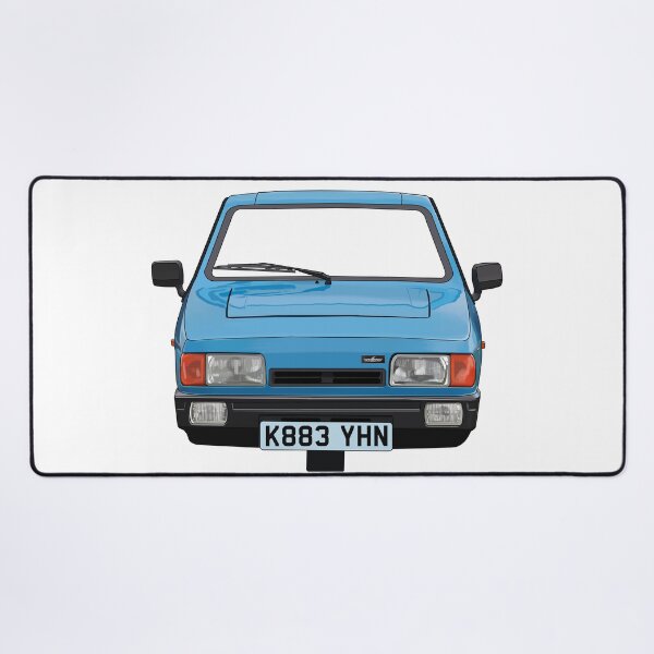 Item preview, blue 3 wheeled retro British car robin designed and sold by Theoldgirl900.