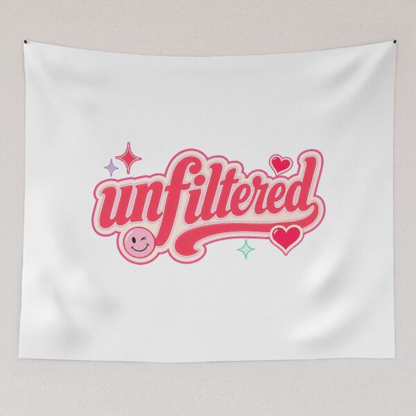 Item preview, Unfiltered Cute Girly Typography Design designed and sold by RedCircleArt.