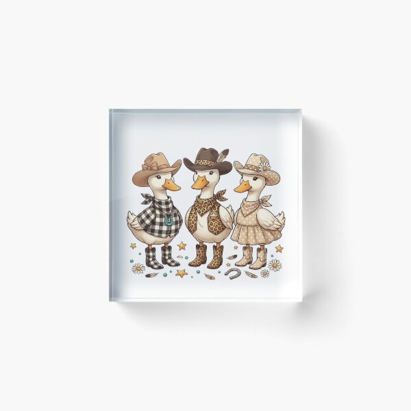 Item preview, Cozy Country Cowgirl Ducks Squad Western Leopard Print Cowboy Boots designed and sold by raedattia.