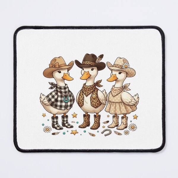 Item preview, Cozy Country Cowgirl Ducks Squad Western Leopard Print Cowboy Boots designed and sold by raedattia.