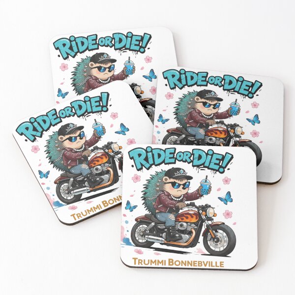 Item preview, Ride Or Die - Triumph Bonneville Blue Boba Butterflies designed and sold by Hellulandia - no nää ny vaa o tämmöne.