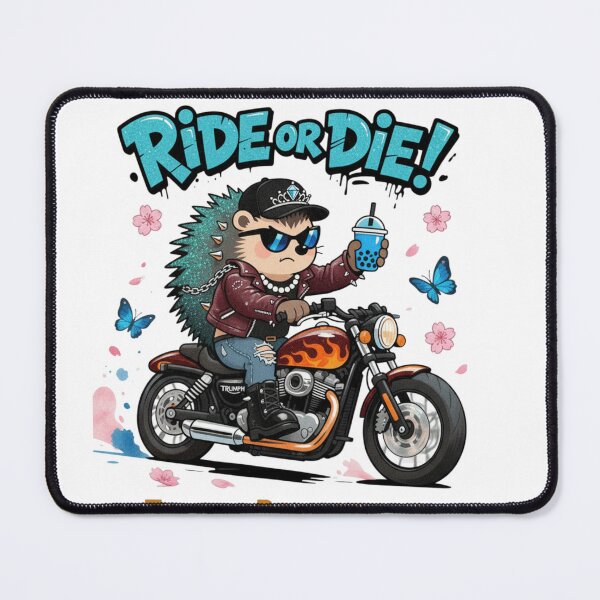 Item preview, Ride Or Die - Triumph Bonneville Blue Boba Butterflies designed and sold by Hellulandia - no nää ny vaa o tämmöne.