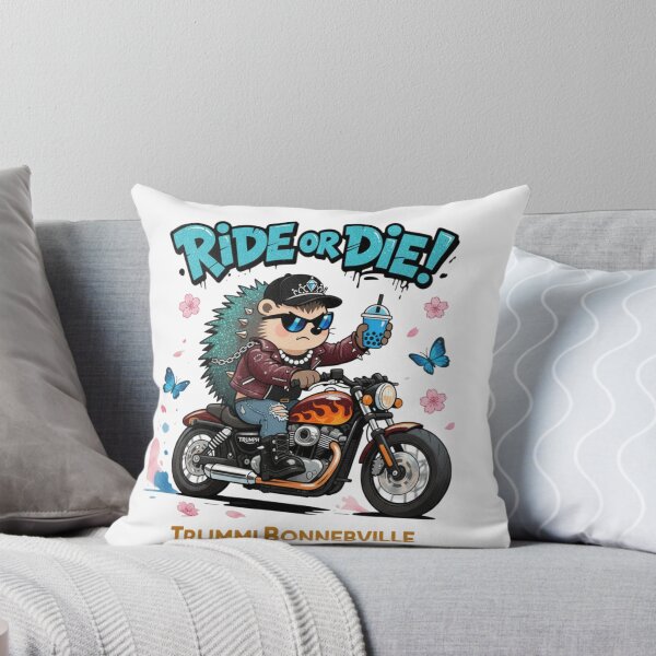 Item preview, Ride Or Die - Triumph Bonneville Blue Boba Butterflies designed and sold by Hellulandia - no nää ny vaa o tämmöne.