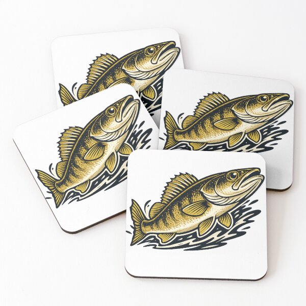 Item preview, Walleye Fishing Illustration – Freshwater Angler Design designed and sold by OddHobbyClub.