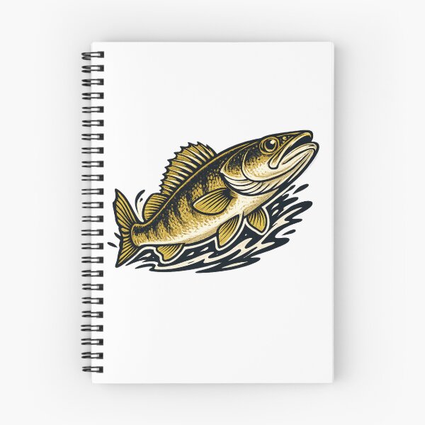 Item preview, Walleye Fishing Illustration – Freshwater Angler Design designed and sold by OddHobbyClub.