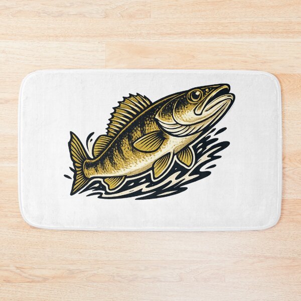 Item preview, Walleye Fishing Illustration – Freshwater Angler Design designed and sold by OddHobbyClub.