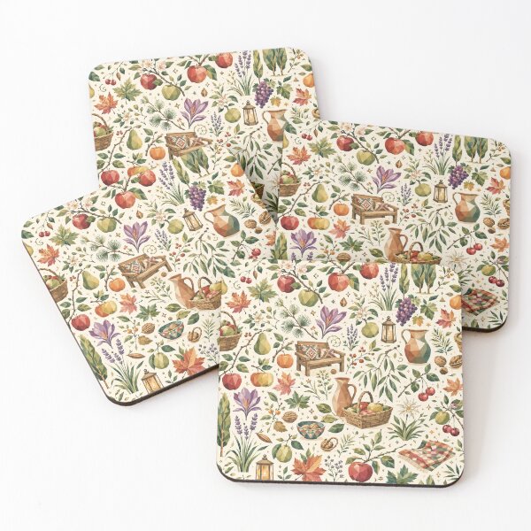 Item preview, Kashmir Apple Orchard & Saffron Fields Seamless Pattern designed and sold by OpenDreamArts.