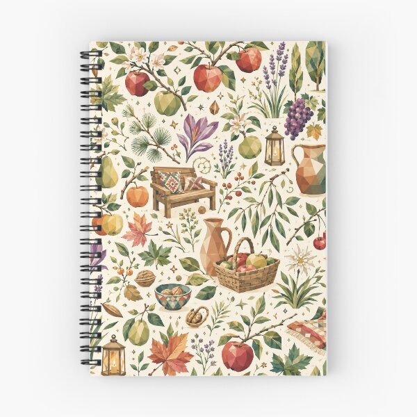 Item preview, Kashmir Apple Orchard & Saffron Fields Seamless Pattern designed and sold by OpenDreamArts.