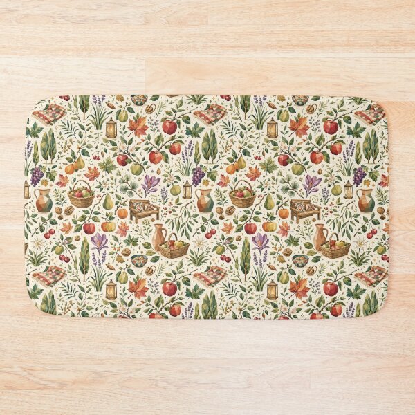 Item preview, Kashmir Apple Orchard & Saffron Fields Seamless Pattern designed and sold by OpenDreamArts.
