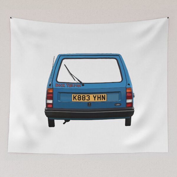 Item preview, Dick Turpin blue 3 wheeled retro British car robin designed and sold by Theoldgirl900.