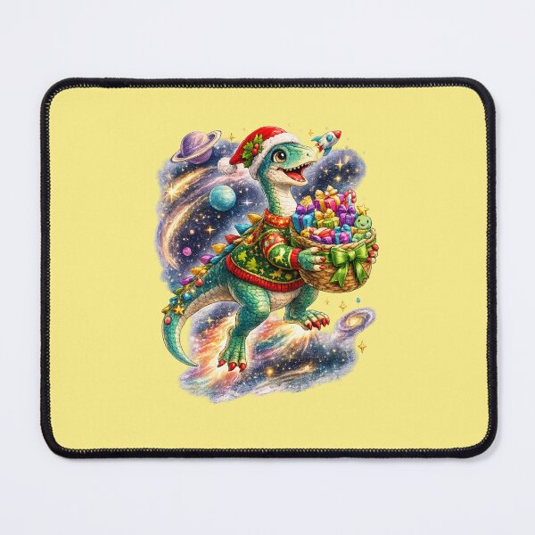 Item preview, Christmas Parasaurolophus with Gift Basket Design designed and sold by annenambiro.