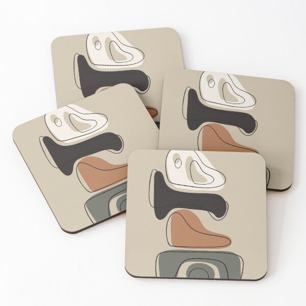 Item preview, Century Modern Neutral Boho Geometric Abstract Shapes Art  designed and sold by FaizArtShop.