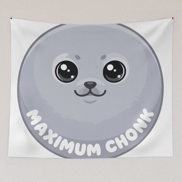 Item preview, Maximum Chonk Baikal Seal Kawaii Nerpa Meme designed and sold by Arc2020.
