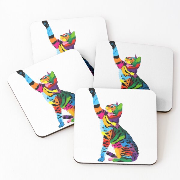 Item preview, Colorful Psychedelic Cat Illustration designed and sold by FritschBryana.