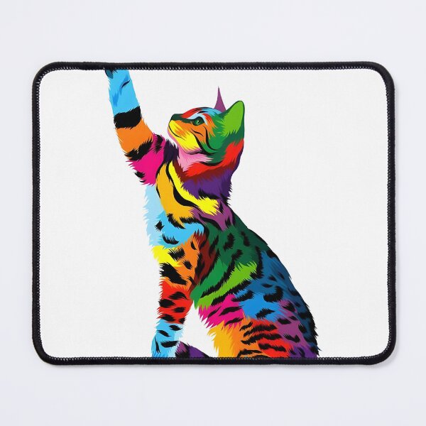 Item preview, Colorful Psychedelic Cat Illustration designed and sold by FritschBryana.