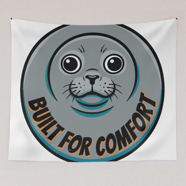 Item preview, Built For Comfort Round Nerpa Baikal Seal Pop Art designed and sold by Arc2020.