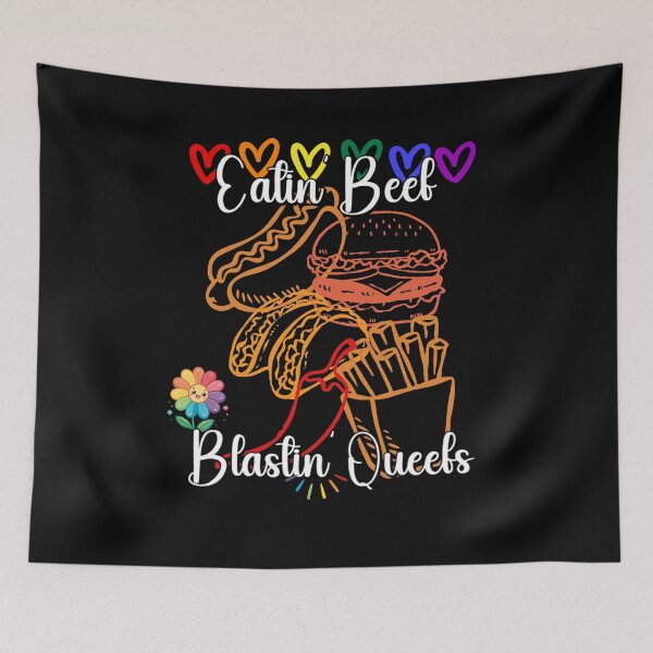 Item preview, Eatin Beef Blastin Queefs Funny Colorful Design For Woman designed and sold by DarkRelicStudio.