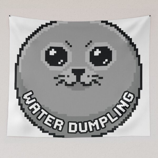 Item preview, Water Dumpling Pixel Art Baikal Seal Nerpa Meme designed and sold by Arc2020.
