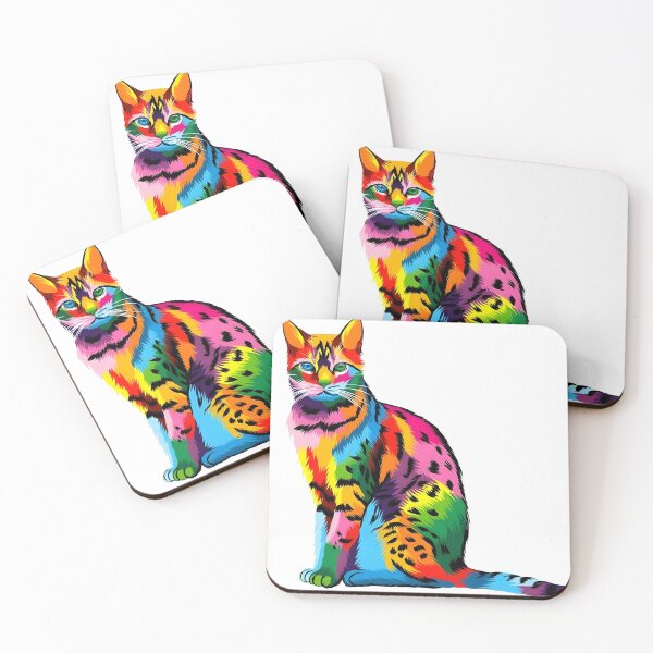 Item preview, Colorful Rainbow Cat Illustration designed and sold by FritschBryana.