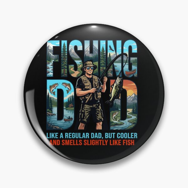 Item preview, Like A Regular Dad But Cooler Smells Like Fish Funny Fishing Gift designed and sold by ShetuAhsan.