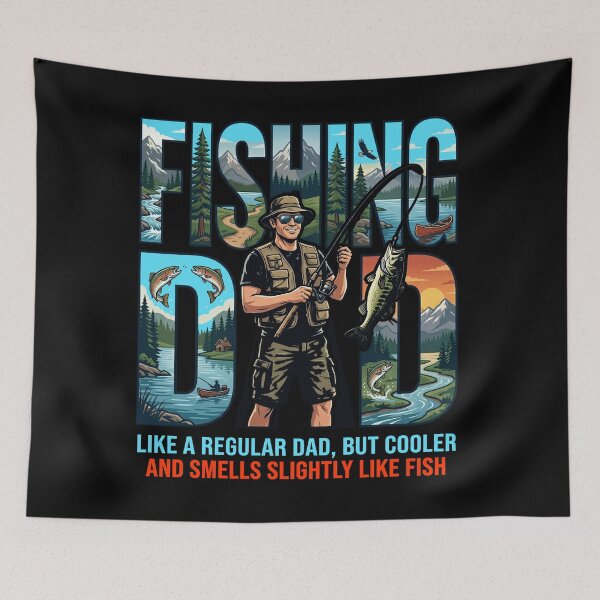 Item preview, Like A Regular Dad But Cooler Smells Like Fish Funny Fishing Gift designed and sold by ShetuAhsan.