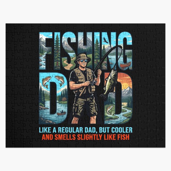 Item preview, Like A Regular Dad But Cooler Smells Like Fish Funny Fishing Gift designed and sold by ShetuAhsan.