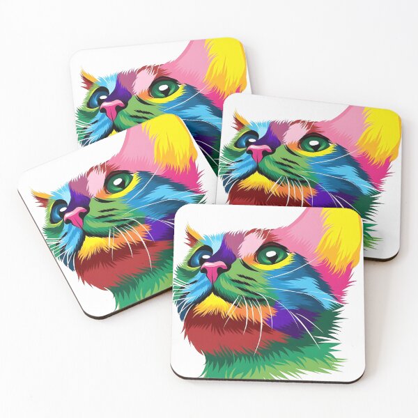 Item preview, Colorful Rainbow Cat Pop Art designed and sold by FritschBryana.