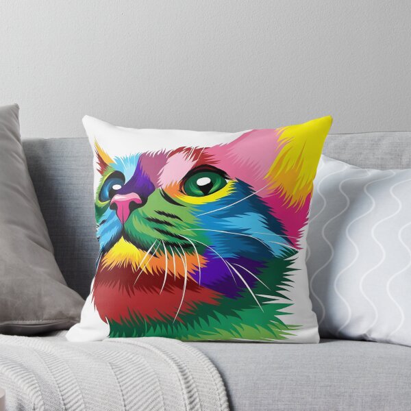 Item preview, Colorful Rainbow Cat Pop Art designed and sold by FritschBryana.