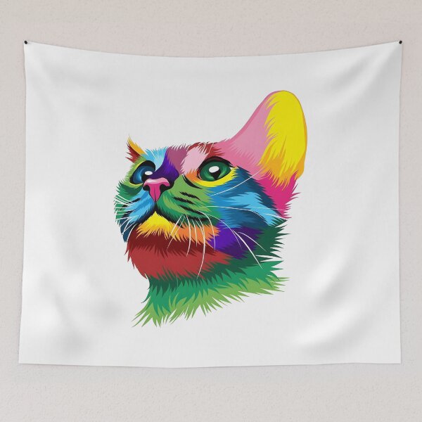 Item preview, Colorful Rainbow Cat Pop Art designed and sold by FritschBryana.
