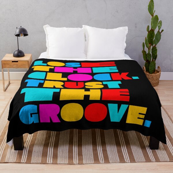 Item preview, Lose the Clock Trust the Groove Colorful Electronic Music Typography designed and sold by paulo silveira.