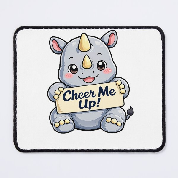 Item preview, Kawaii Rhinoceros Cheer Me Up designed and sold by KumipiStudio.